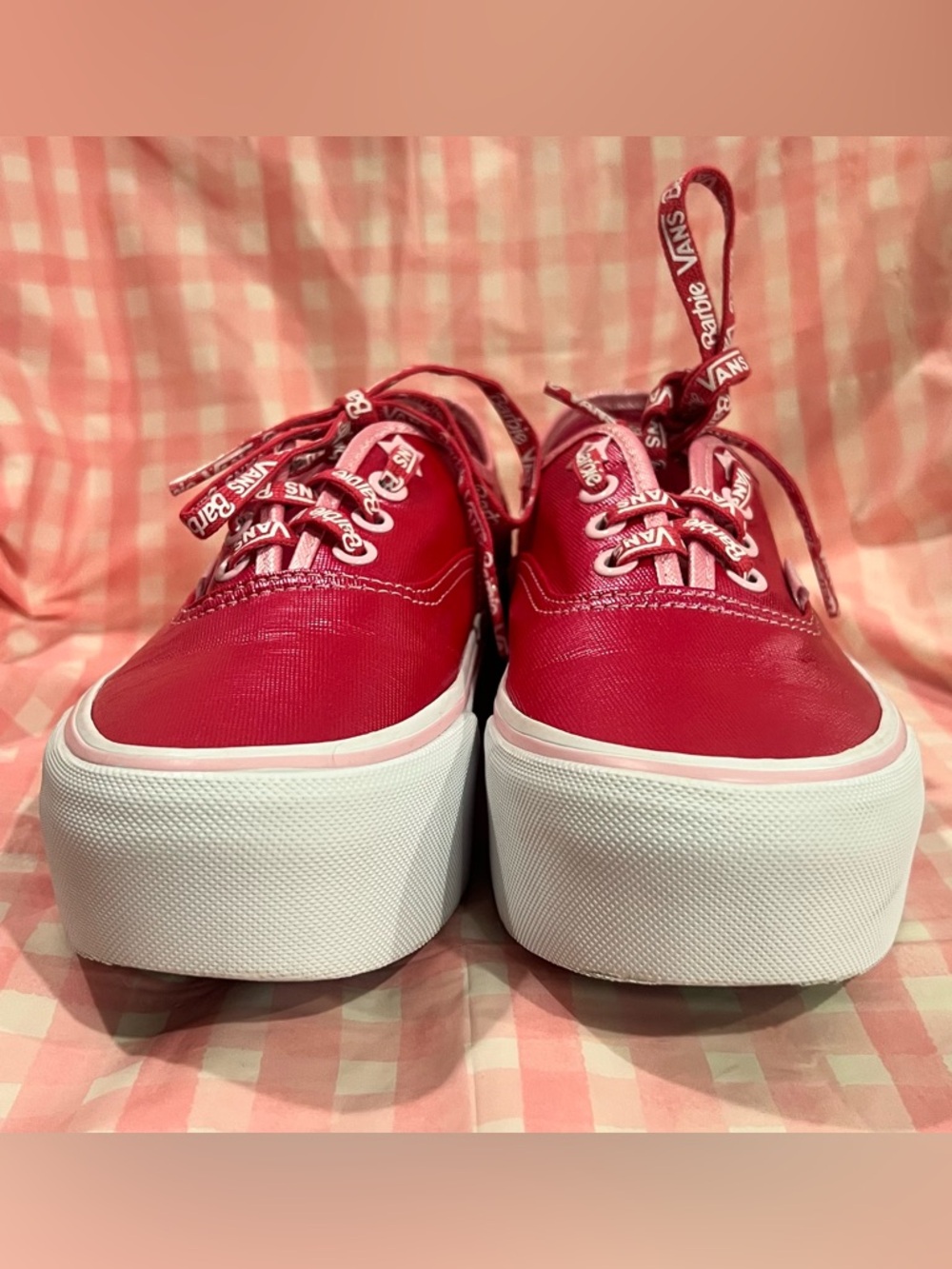 Vans x Barbie Platform Sneakers Pink Metallic | 7 | EUC | Limited Edition ‼️ - Picture 5 of 15